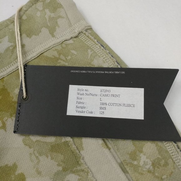 PRPS Camo Print Sweatshorts Fleece Shorts Size L - Picture 6 of 8